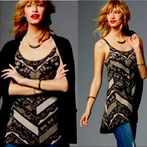 CAbi Monoco Lace Print Tunic